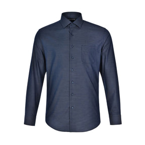 Men's Ascot dot jacquard stretch shirt, front view
