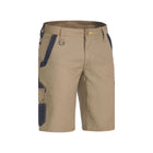 Bisley Flx & Move Stretch Cargo Shorts front view khaki