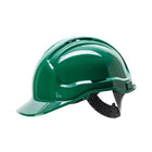 Green hard hat with vented design