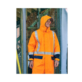 Hi Vis Long Rain Coat front view