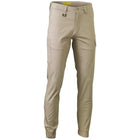 Bisley cargo cuffed pants beige front view