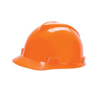 Orange safety helmet for industrial safety