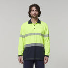 Hi Vis Taped Polo Front Yellow