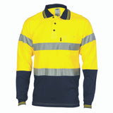 DNC Hivis Cool-Breeze Cotton Jersey Polo With CSR R/Tape - L/S 3916