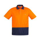 Syzmik Unisex Hi Vis Basic Short Sleeve Polo ZH231 in Yellow/Navy