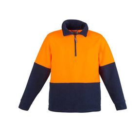 Syzmik hi-vis polar fleece pullover zip detail