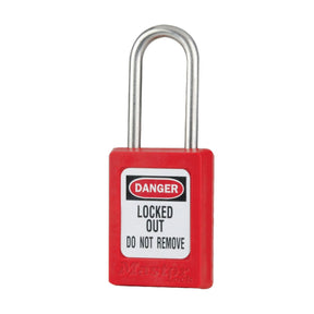 Red safety padlock