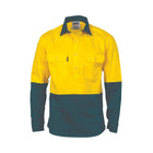 DNC HiVis Two Tone Cotton Drill Shirt Yellow