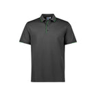 Biz Collection Men's Focus Short Sleeve Polo P313MS in Grey/Fluoro Lime