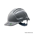 Gray hard hat for head protection
