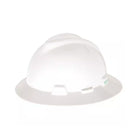 Yellow safety hard hat with peak
