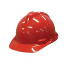 Red safety helmet for industrial safety