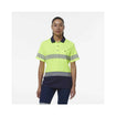 KingGee Women's Workcool Hyperfreeze Spliced Hi Vis Short Sleeve Polo Shirt With Segmented Tape K44224