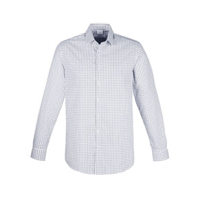 Men's Noah Long Sleeve Shirt white check pattern