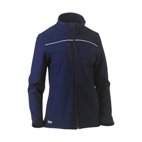 Navy Bisley women's soft shell workwear jacket
