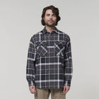 Long sleeve check flannel shirt for workwear