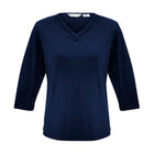 Women's Lana 3/4 Sleeve Top K819LT navy design