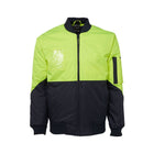 JB's hi-vis flying jacket worn by model