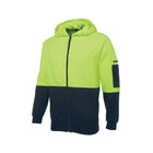 JB's hi-vis hoodie hood and drawstring detail