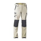 Bisley FLX & MOVE™ Stretch Utility Zip Cargo Pants BPC6330 beige front view