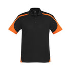 Men's Talon Short Sleeve Polo P401MS in Black/Orange