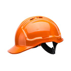 Vibrant orange hard hat