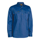 Bisley Closed Front Cotton Drill Shirt Blue