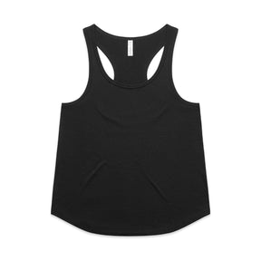 Black racerback tank top for women