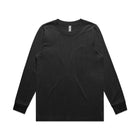 Black heavy faded long sleeve tee for women