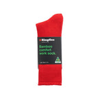 KingGee Men's Bamboo Work Sock K09270 red packaging