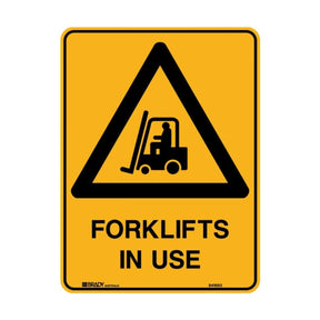 Forklifts In Use safety sign