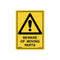 Safety Warning Stick On Labels - Beware Of Moving Parts (Self Adhesive Vinyl)
