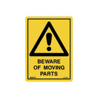 Beware Of Moving Parts warning label
