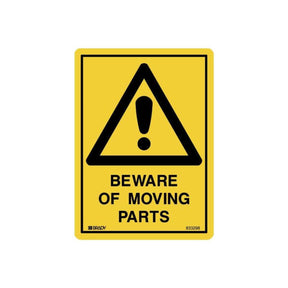 Beware Of Moving Parts warning label