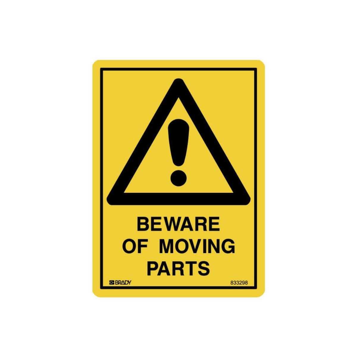 Safety Warning Sign - Beware Of Moving Parts (Each)