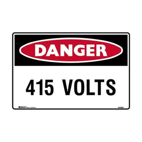 Danger 415 Volts Self Adhesive Sign