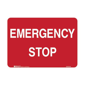 Emergency Stop safety sign