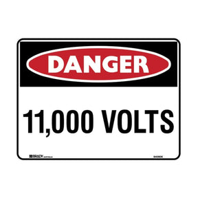 Danger 11,000 Volts safety sign