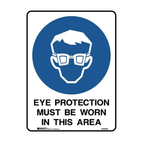 Eye protection safety sign