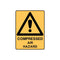 Warning Sign - Compressed Air Hazard H300mm x W225mm (Each)