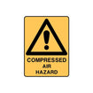 Warning Sign - Compressed Air Hazard H300mm x W225mm (Each)