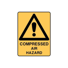 Compressed Air Hazard vinyl warning sign