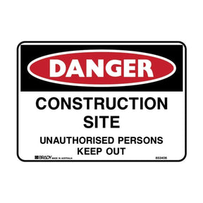Danger Construction Site Safety Sign