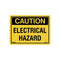 Safety Warning Stick On Labels - Electrical Hazard (Self Adhesive Vinyl) H90mm x W125mm (Pack of 5)