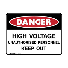 Danger High Voltage Safety Sign