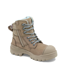 Blundstone Women's Rotoflex Safety Boots - Stone #8863 side view