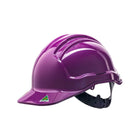 Purple hard hat with vented design