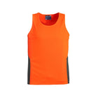Syzmik Hi Vis Singlet Orange Grey Front