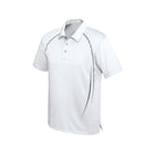 White men's polo shirt for workwear