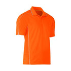 Bright orange reflective work polo shirt